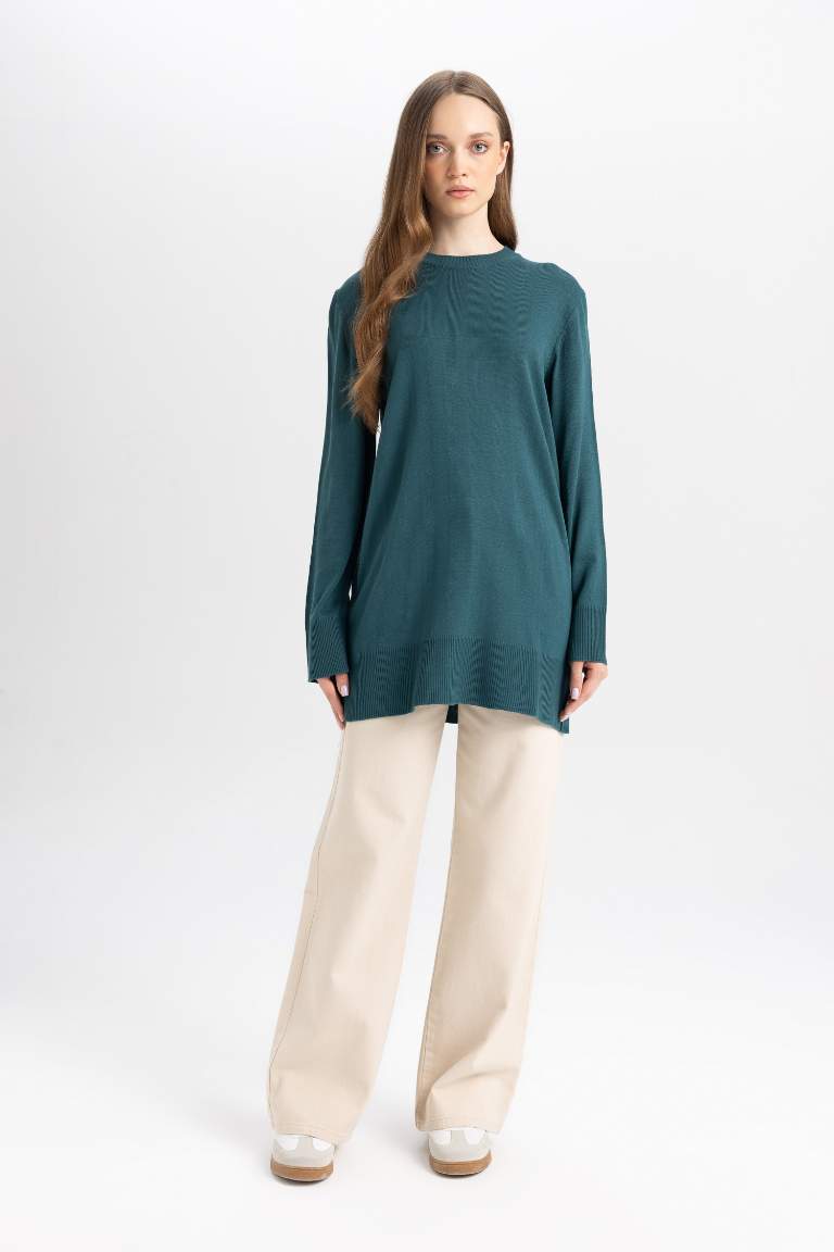 Regular Fit Crew Neck Tunic