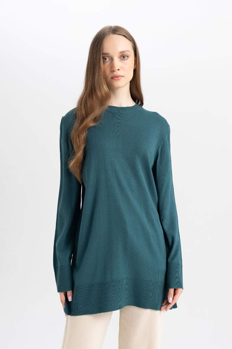 Regular Fit Crew Neck Tunic