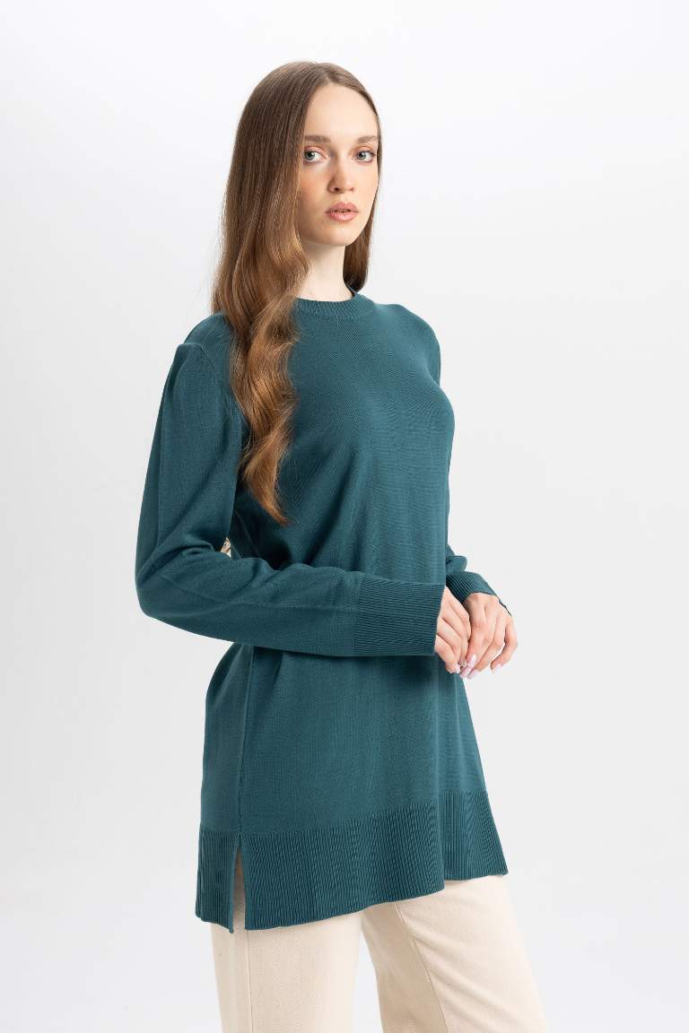 Regular Fit Crew Neck Tunic