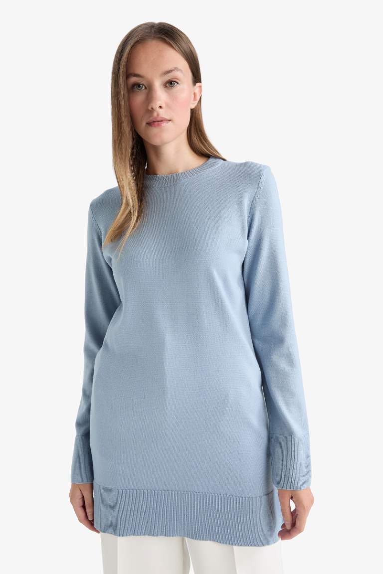 Regular Fit Crew Neck Tunic