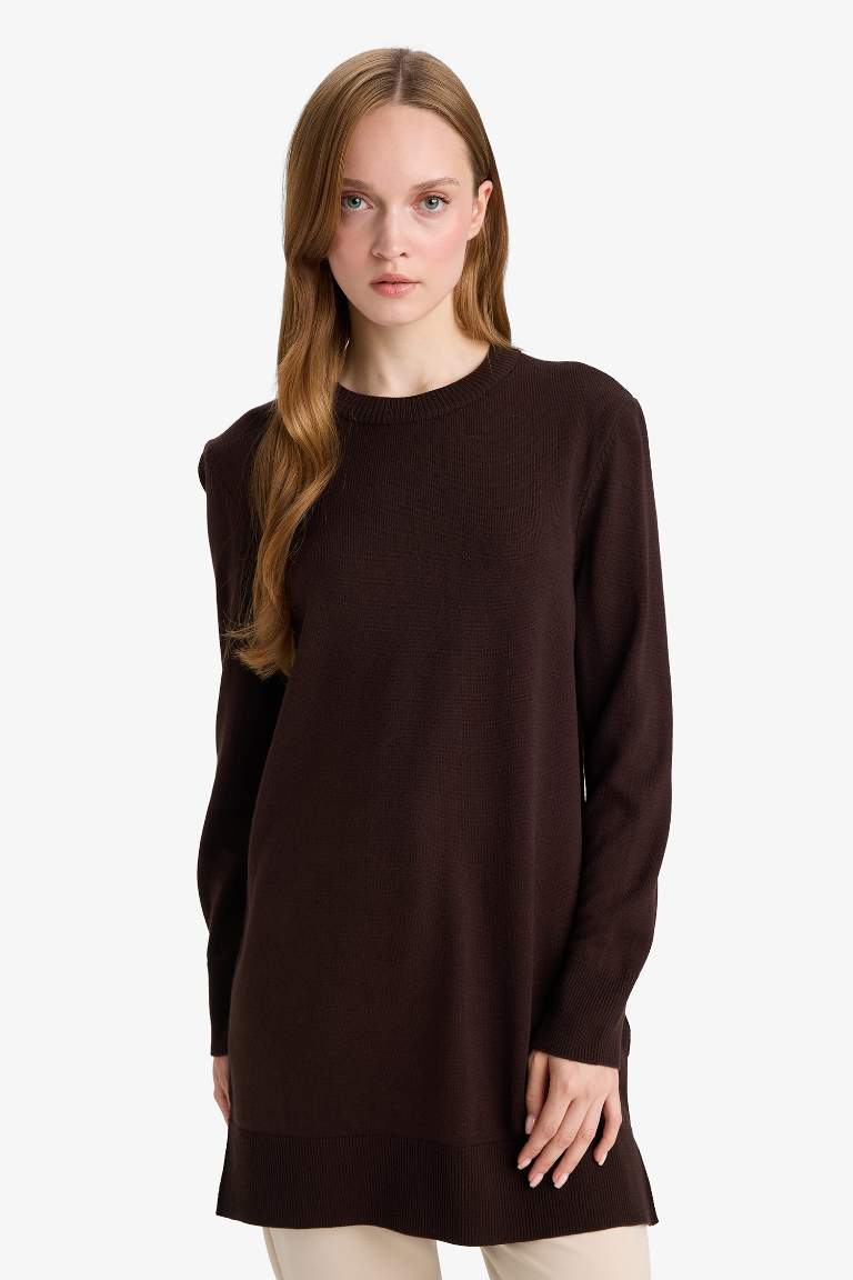 Regular Fit Crew Neck Tunic