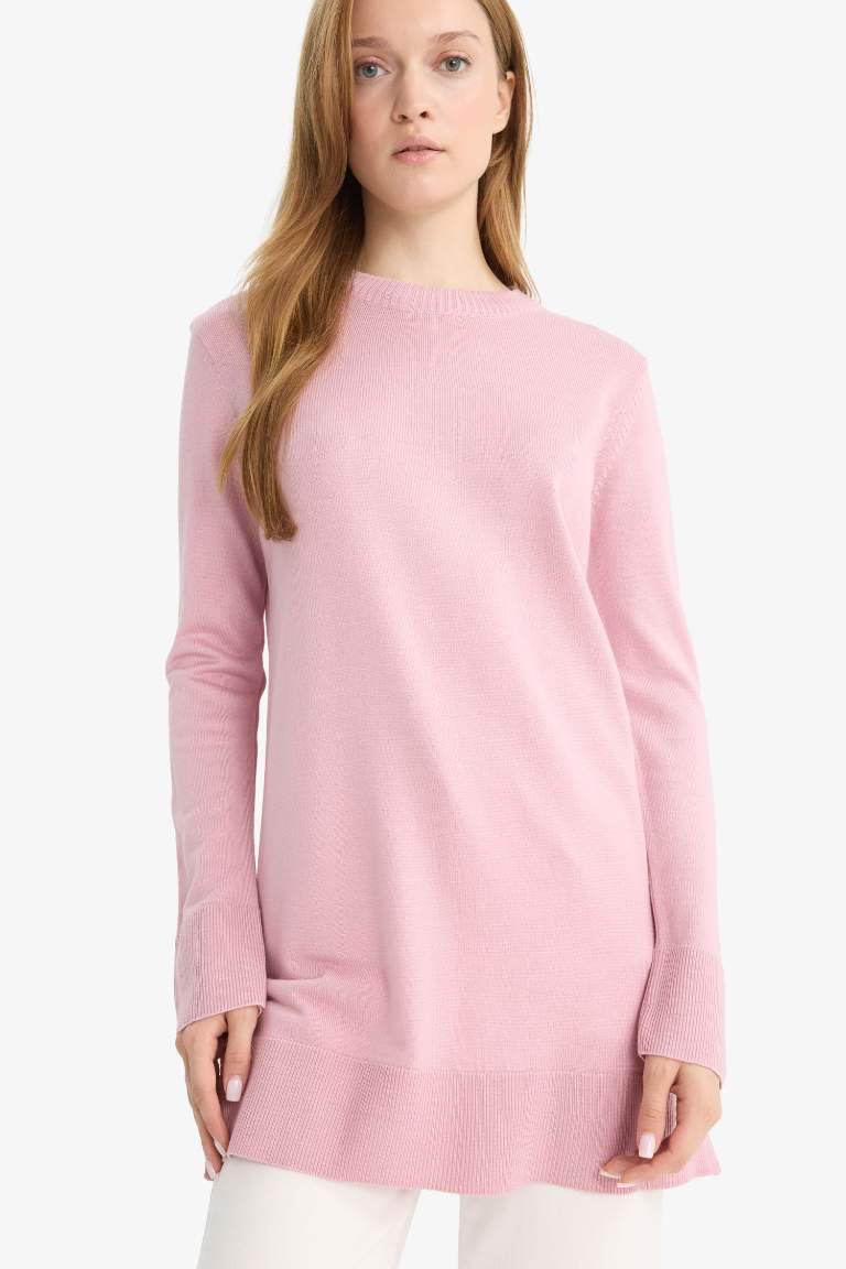 Regular Fit Crew Neck Tunic