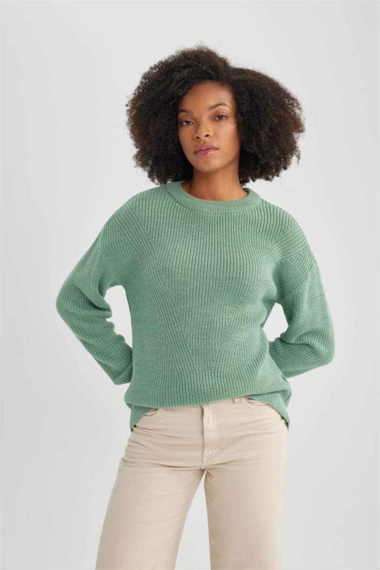 Trendyol Dames Regular Basic Crew Neck Knitwear Trui, Beige, S