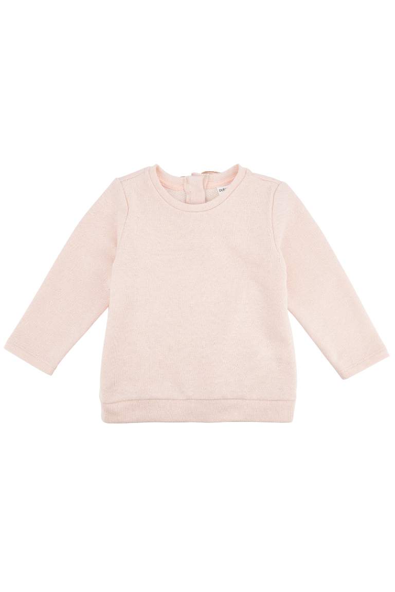 Pembe Kız Bebek Kız Bebek Melek Kanatlı Sweatshirt 788993 DeFacto