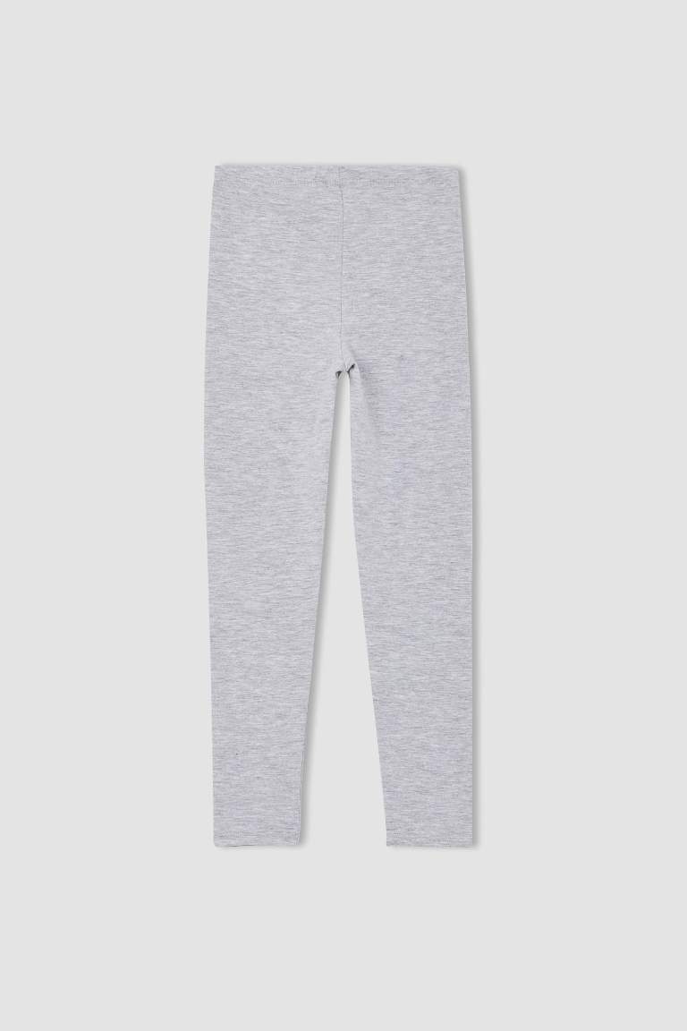 Kız Çocuk Slim Fit Basic Bilek Boy Tayt