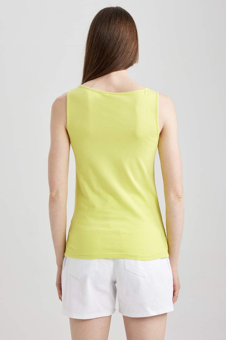 Slim Fit Basic Crew Neck Sleeveless Tank Top