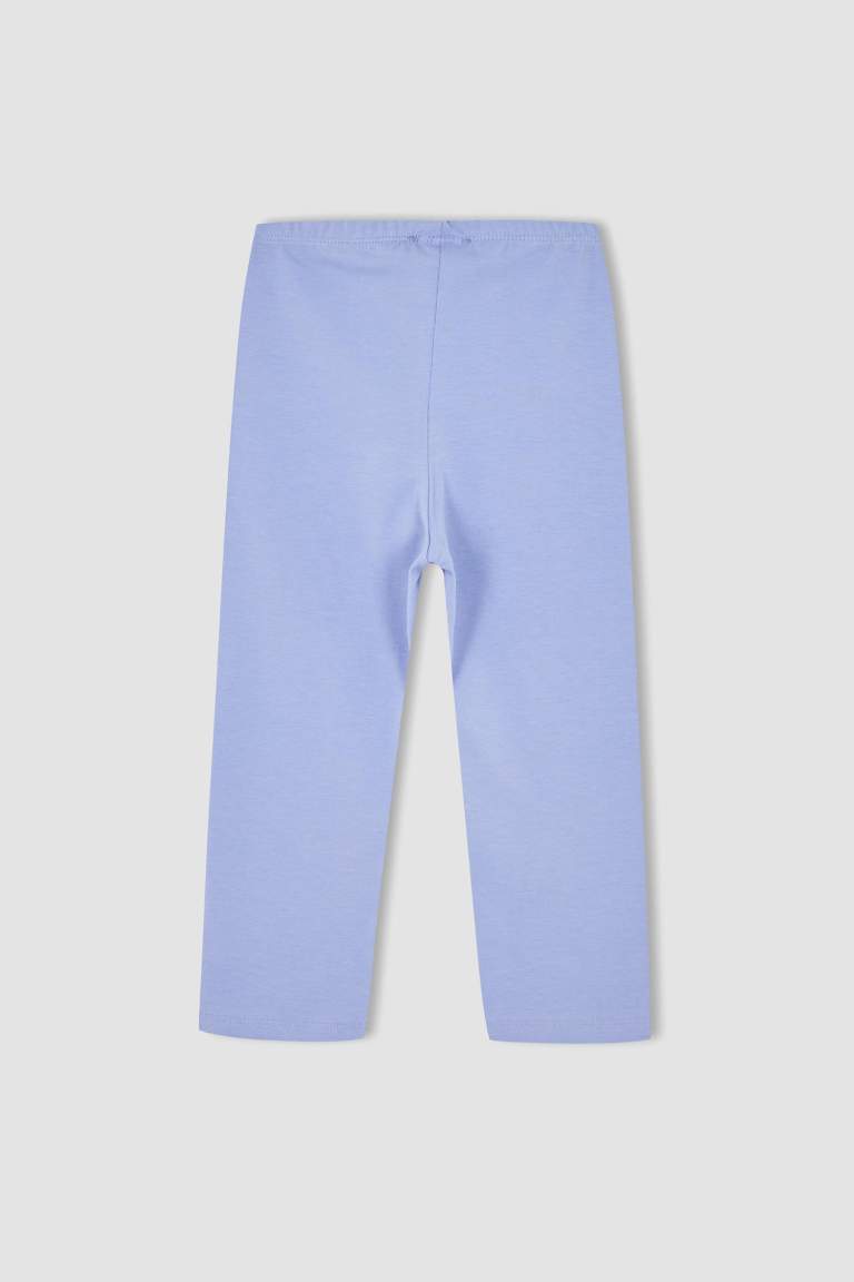 Kız Çocuk Slim Fit Basic Kapri Boy Tayt