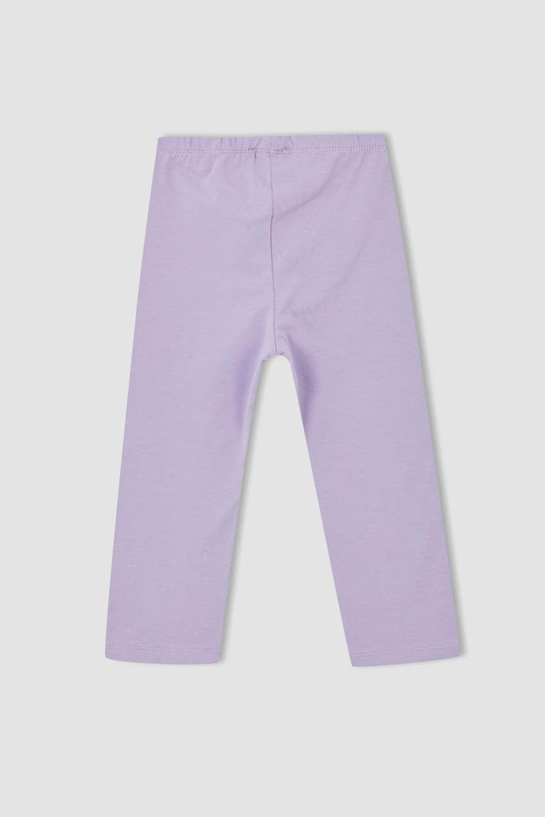 Kız Çocuk Slim Fit Basic Kapri Boy Tayt