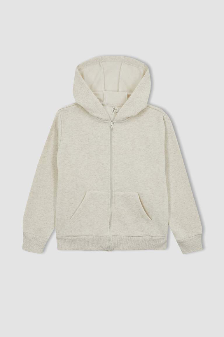 Regular Fit Hooded Cardigan