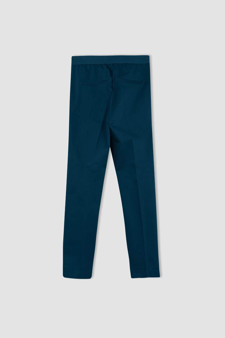 Pantalon Satinette Valentina - Cigarette Ourlet régulier
