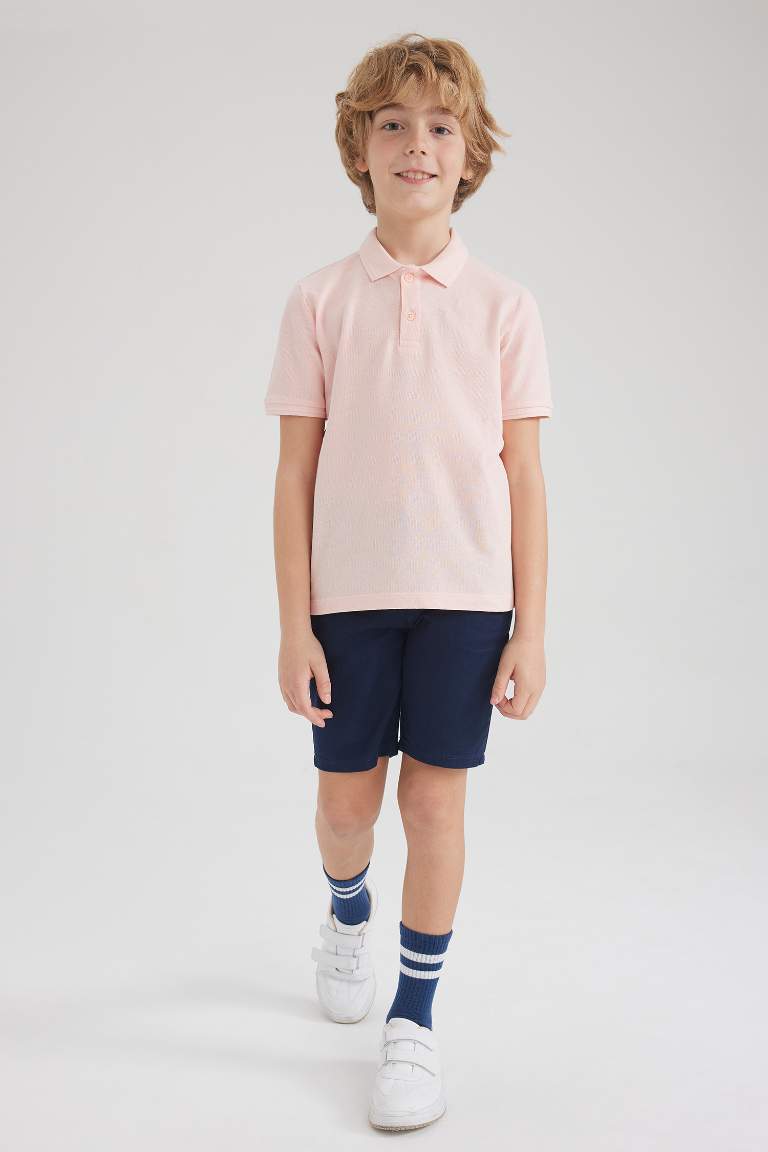 Boys Pique Short Sleeve Polo T-Shirt