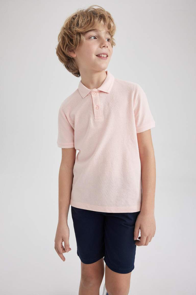 Boys Pique Short Sleeve Polo T-Shirt