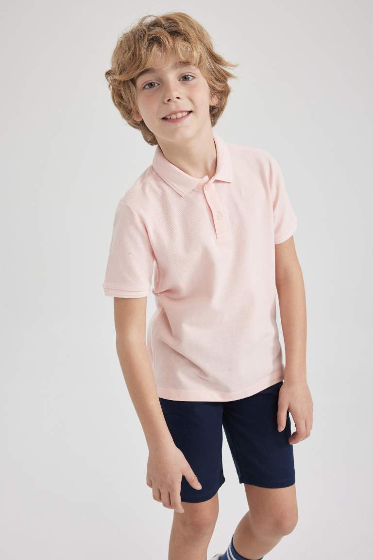 Boys Pique Short Sleeve Polo T-Shirt