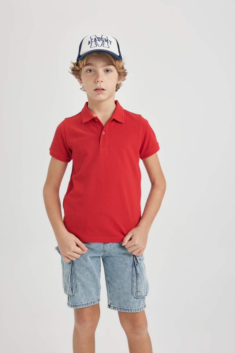 Boy Regular Fit Polo Neck Pique Polo T-Shirt