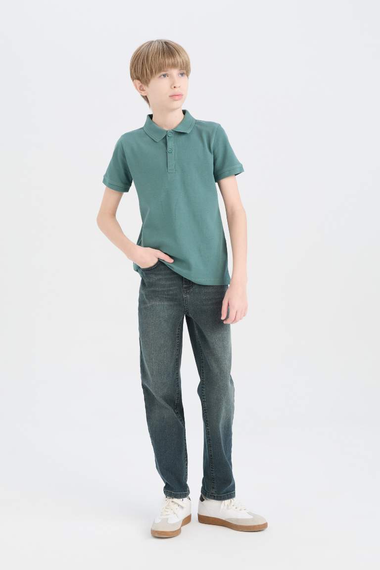 Boy Basic Pique Short Sleeve Polo T-Shirt