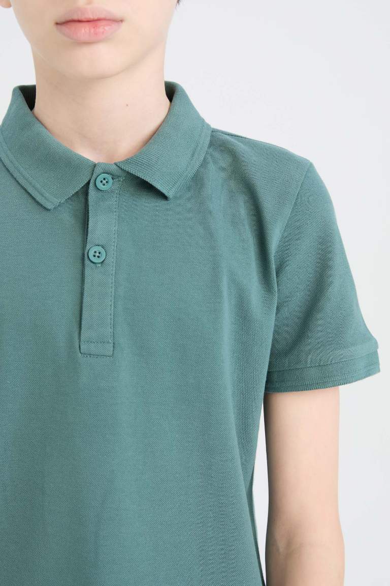 Boy Basic Pique Short Sleeve Polo T-Shirt