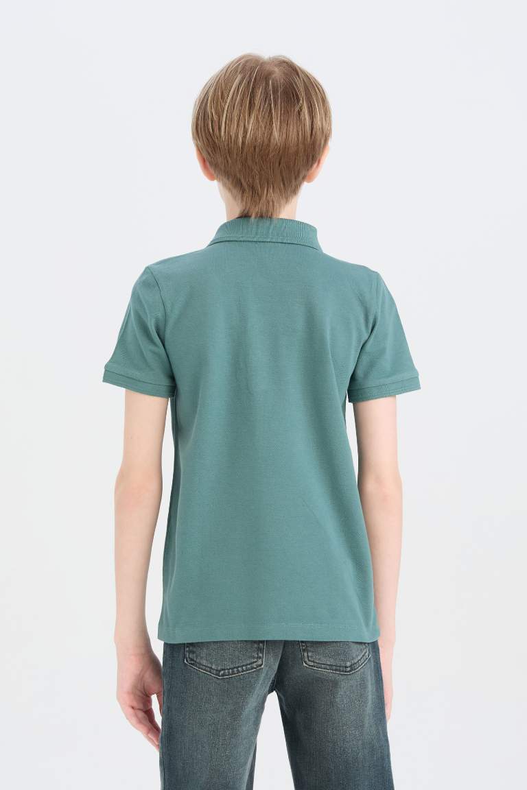 Boy Basic Pique Short Sleeve Polo T-Shirt