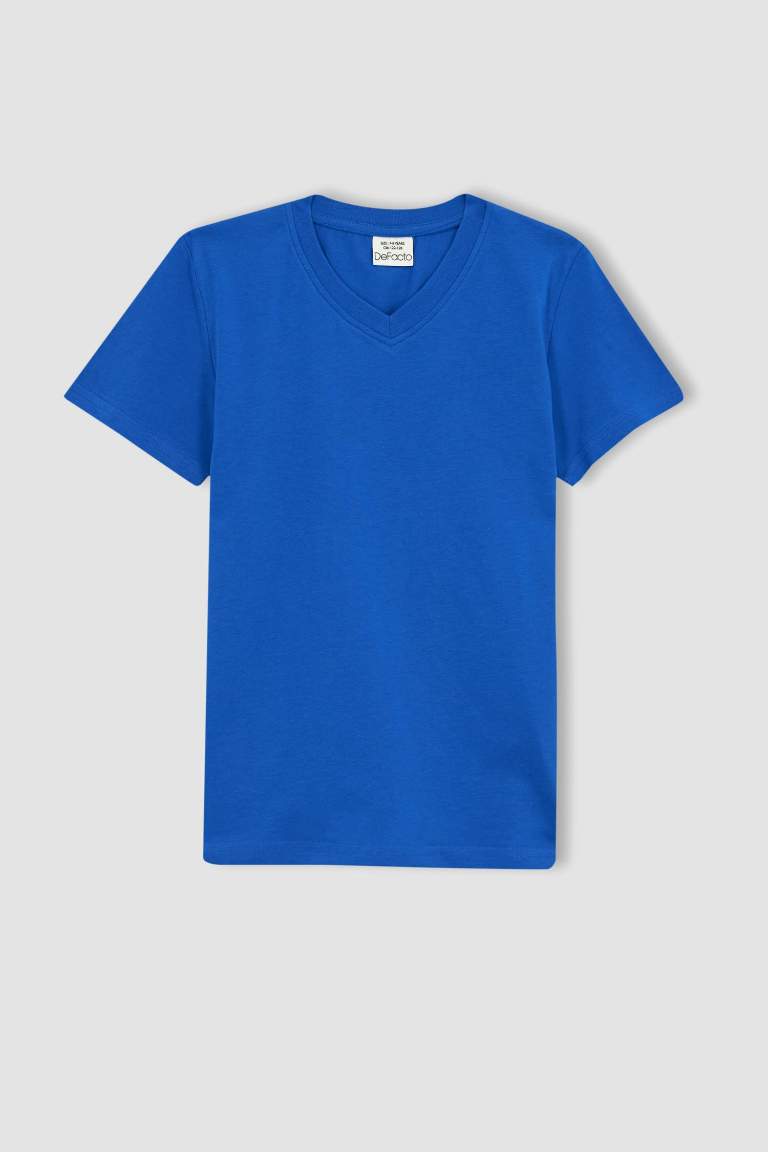 Boy Regular Fit V Neck Short Sleeve T-Shirt