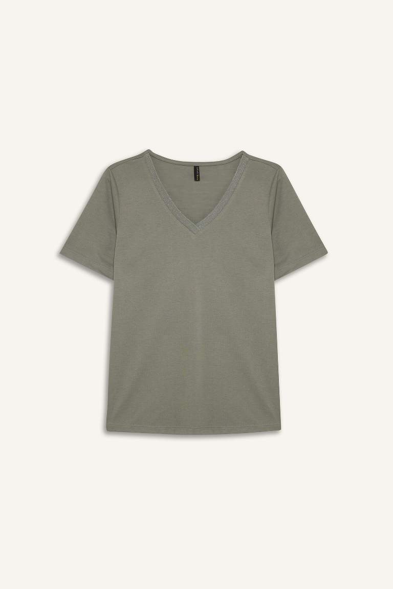 Regular Fit V-Neck Short Sleeve T-Shirt