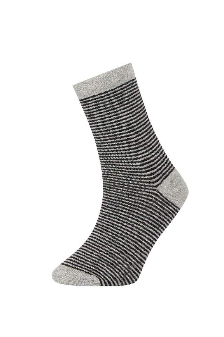 Boys' Striped Patterned 4-Pack Socks