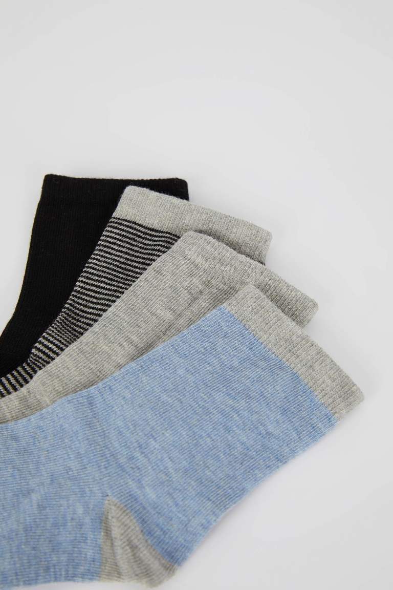 Boys' Striped Patterned 4-Pack Socks