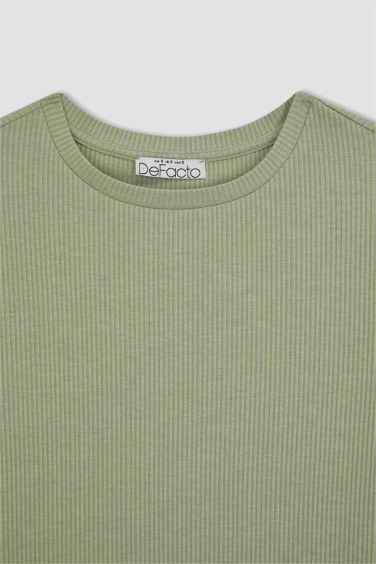 تي شيرت سليم فيت بياقة مستديرة