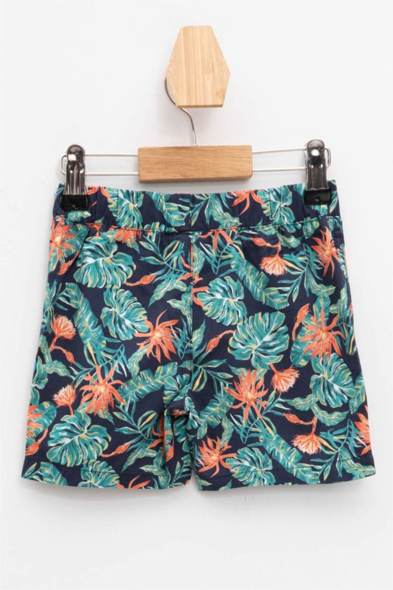 Lacivert Erkek Bebek Erkek Bebek Desenli Şort 1047872