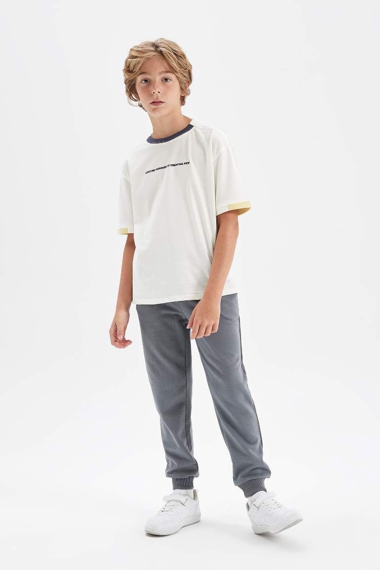 Boy Gray School Sweatpants