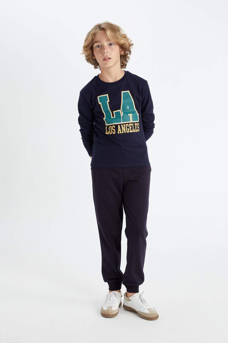 Boy Navy Blue School Sweatpants