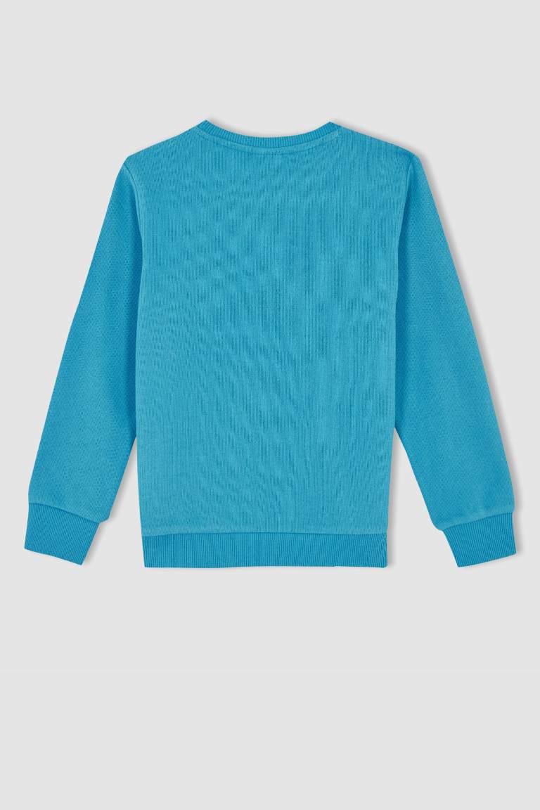 Erkek Çocuk Okula Dönüş Bisiklet Yaka Sweatshirt