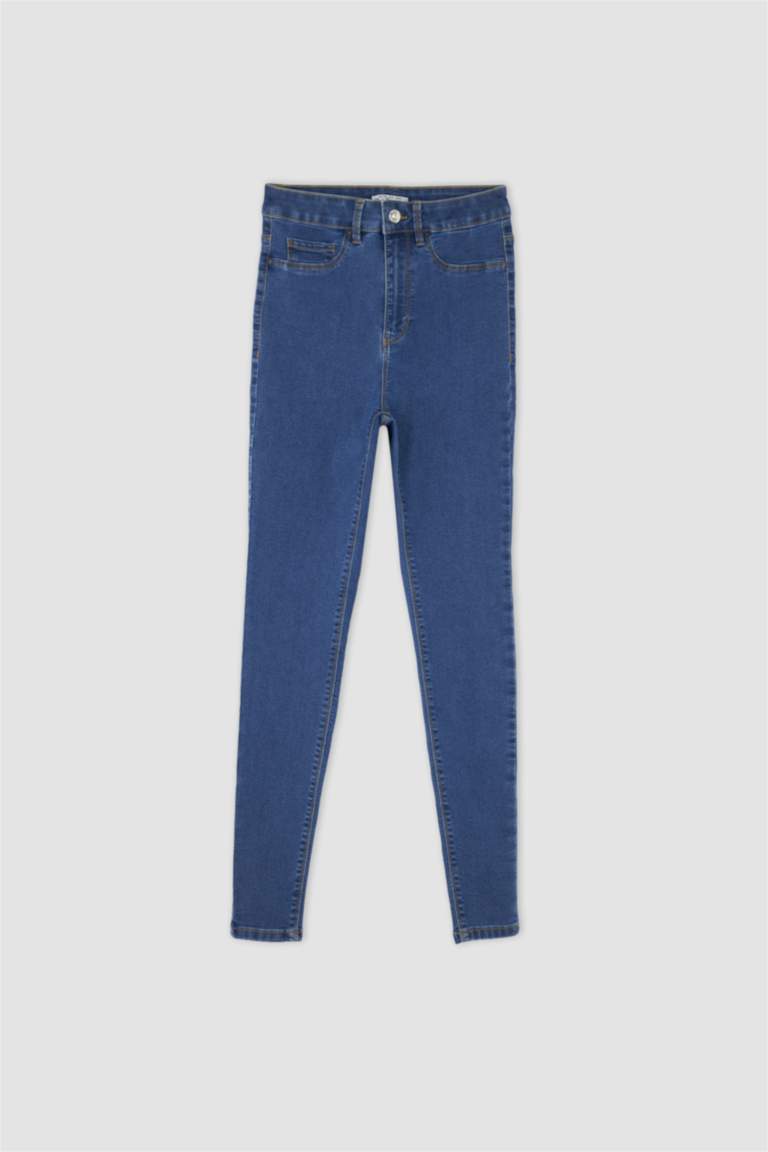 Dr Denim Solitaire high waist super skinny jeans in black