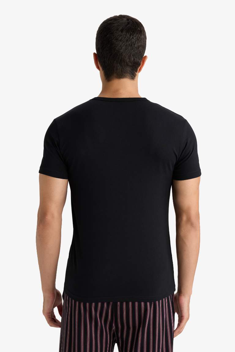 Slim Fit Dar Kesim V Yaka Üst