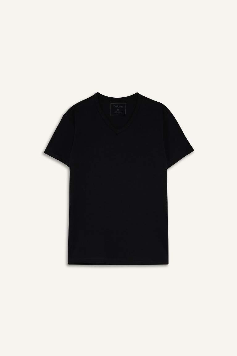 Slim Fit Dar Kesim V Yaka Üst