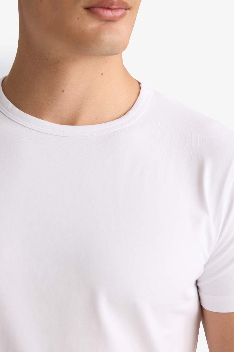 Slim Fit Dar Kesim Bisiklet Yaka Üst