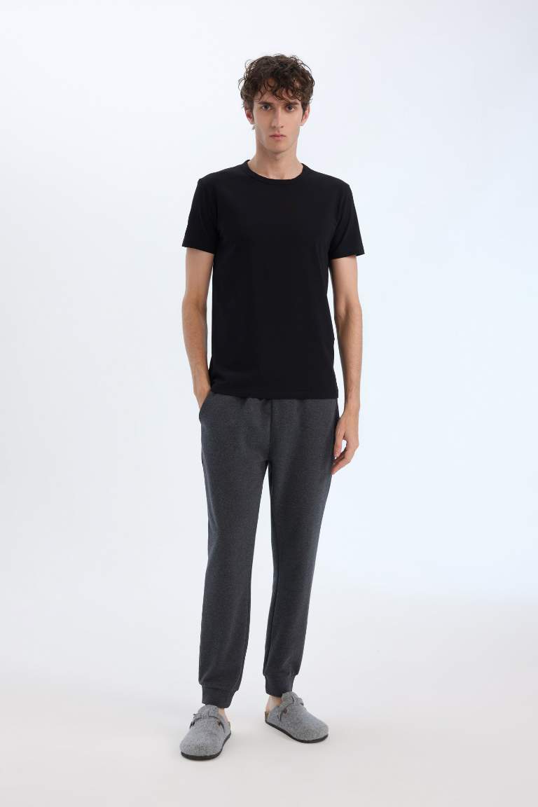 Slim Fit Bisiklet Yaka Basic Kısa Kollu Fanila