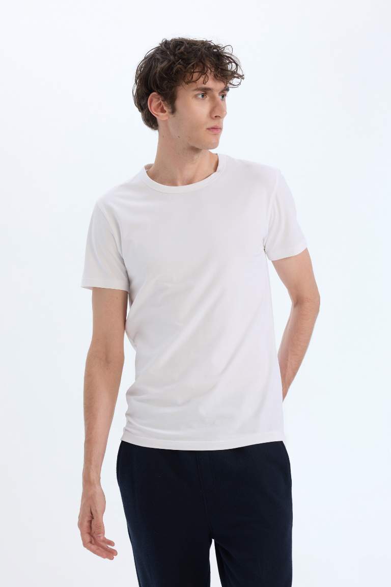 Slim Fit Short Sleeve Knitted Tops