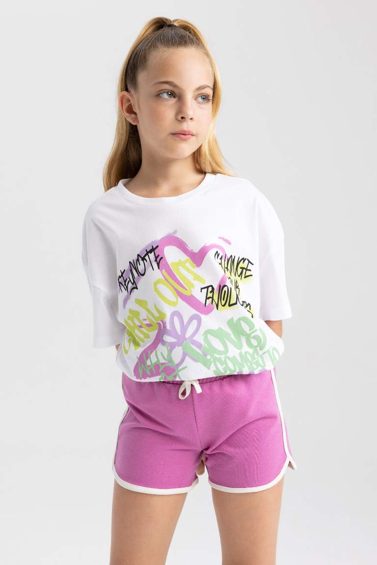 Girl Sweatshirt Fabric Shorts