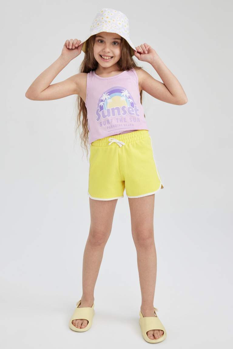 Short En Coton Peigné Pour Fille