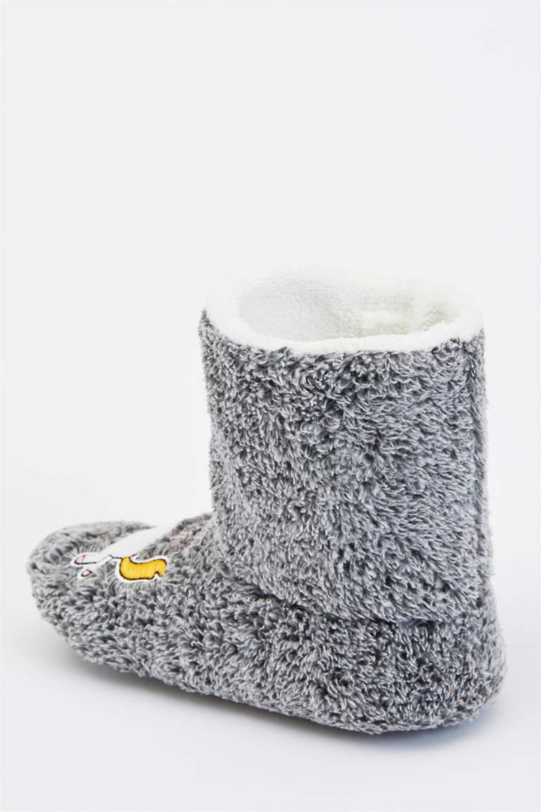 Gri Kız Çocuk Genç Kız Baskılı Ev Botu 1097035 DeFacto