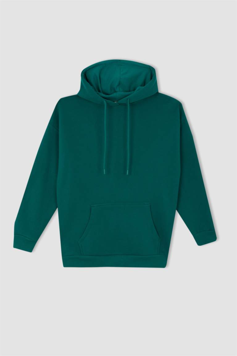 Green WOMAN Oversize Fit Long Sleeve Sweatshirt 2656060 DeFacto