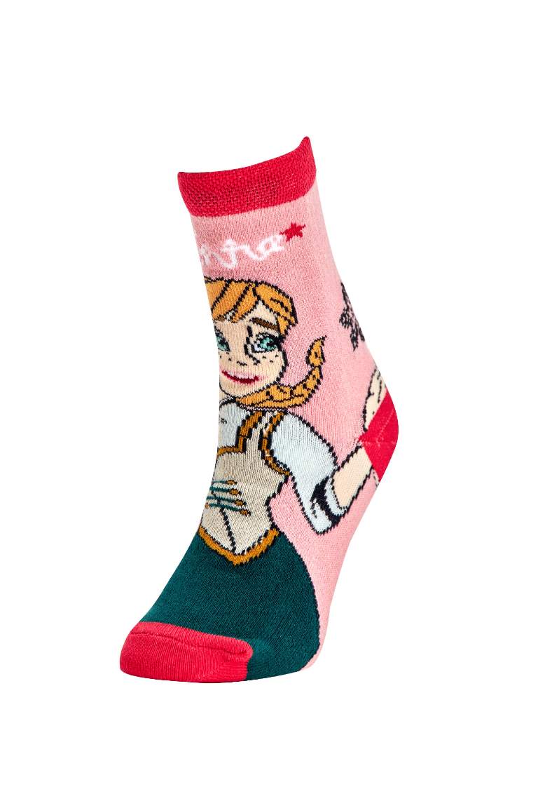 Kız Çocuk Frozen 2'li Pamuklu Uzun Çorap