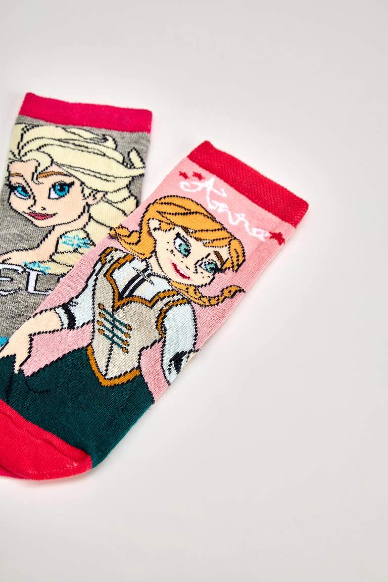 Kız Çocuk Frozen 2'li Pamuklu Uzun Çorap
