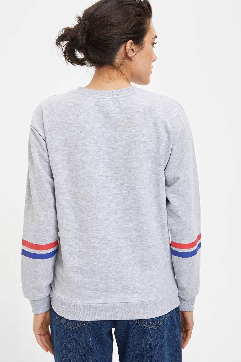 Gri Melanj Kadın Nasa Lisanslı Sweatshirt 1147939 | DeFacto