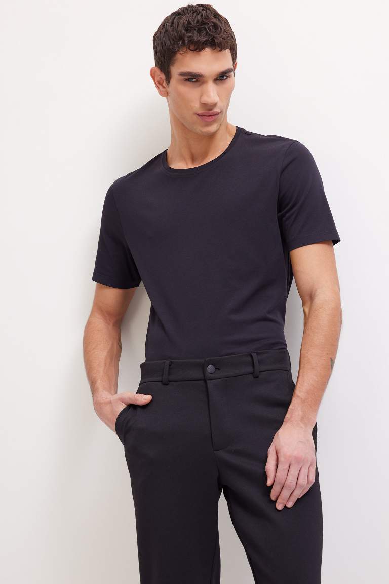 Slim Fit Crew Neck Basic T-Shirt