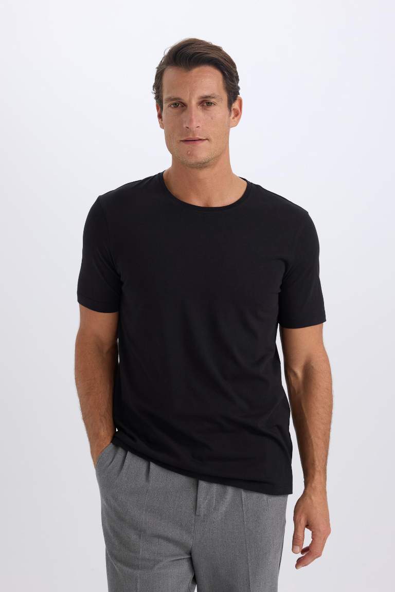 Slim Fit Crew Neck Basic T-Shirt