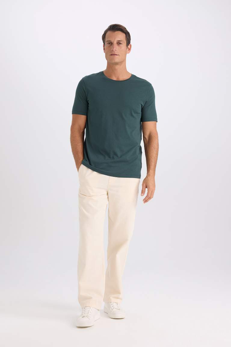 Slim Fit Crew Neck Basic T-Shirt