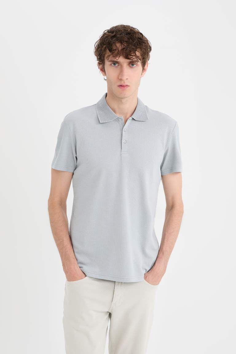 Slim Fit Polo Collar Polo T-Shirt