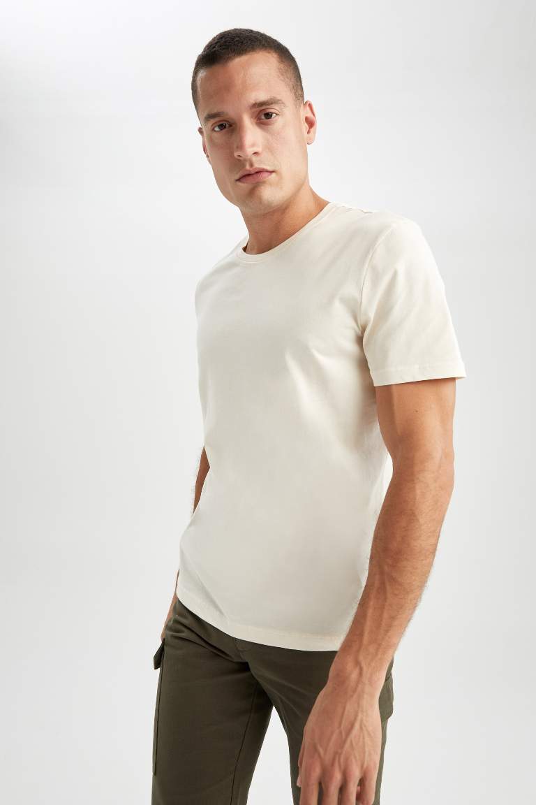 Regular Fit Crew Neck Basic T-Shirt