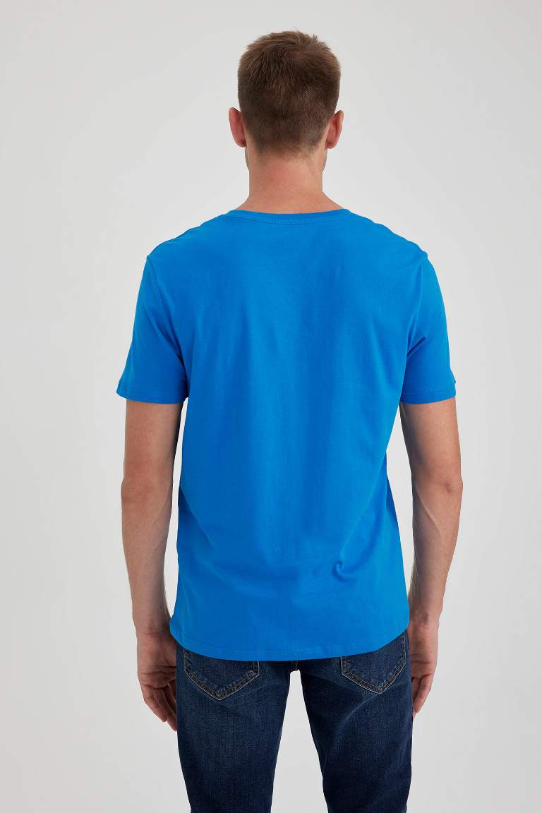 Regular Fit Crew Neck Basic Short Sleeve T-Shirt