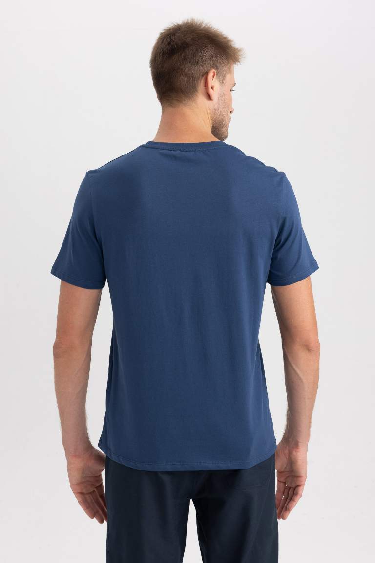 Regular Fit Crew Neck Basic Short Sleeve T-Shirt